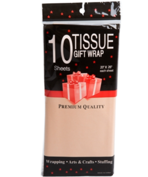 Бумага листами Тишью 50*66см Жемчужная Персиковая (1уп/10шт) ЦЕНА за лист