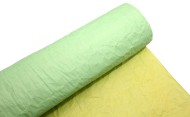 Бумага жатая двухцветная салатовый-желтый пастель 70см*5м