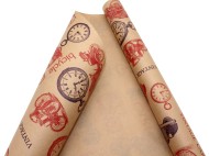 Бумага крафт Вояж Красный/Фиолетовый 70см*10м