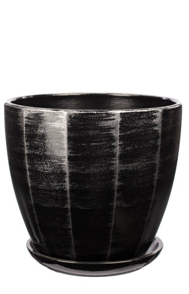 Кашпо Dwunastokat №1050 Чёрное (D-16см)