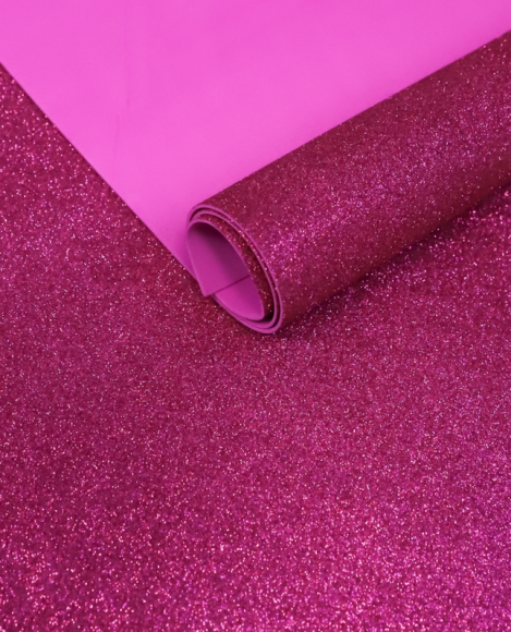 Фоамиран 1,8мм Глиттер Малиновый 60*70см (1уп/10шт)