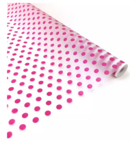 Пленка матовая Горошек Ярко-Розовая 60см/200гр