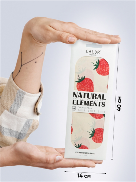 Бумага листами Тишью 50*70см Клубника 01 (1уп/10шт) ЦЕНА за лист