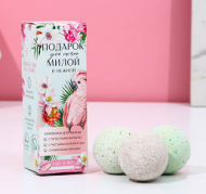 Набор бомбочек Подарок для самой милой 3шт*Мелисса/Зелёный чай/Кофе