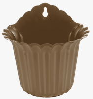 Горшок настенный Рифлённый 150мм Золото высота 10см