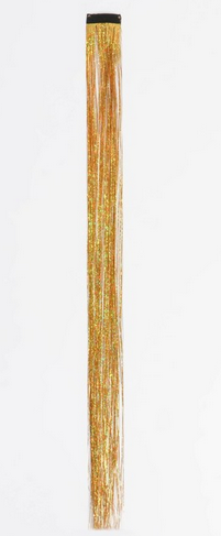 Цветная прядь Дождик на заколке Золото 50см Арт-7721080
