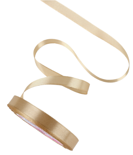 Лента Атласная 12мм*25ярд Шампань