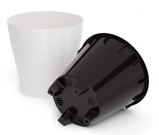 Горшок Лея 5лит Белый (с дренажной системой) Горшок Лея 5лит Белый (с дренажной системой)