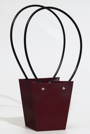 Сумочка для горшечных цветов 120*80*125мм Бордовая Арт-9116163 Сумочка для горшечных цветов 120*80*125мм Бордовая Арт-9116163