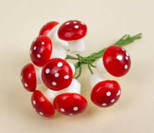 Декор на проволоке Грибы Большие 10шт Цена за штуку