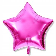 Шар фольгированный 41/52см Звезда Малиновая