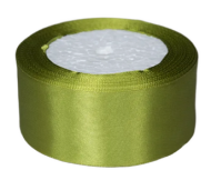Лента Атласная 40мм*25ярд Оливковая