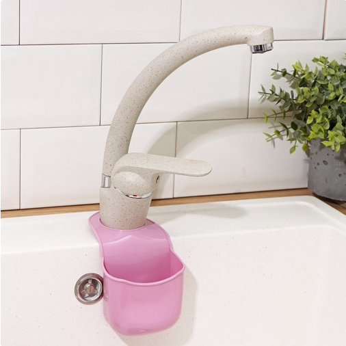 Подставка силиконовая под губки на кран Базис Арт-4135038 Н-17см