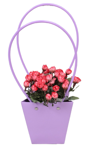 Сумочка для горшечных цветов 130*95*155мм Нежно-Сиреневая