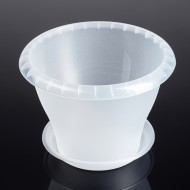 Горшок Гамма 1,6лит D-17см Прозрачный с поддоном