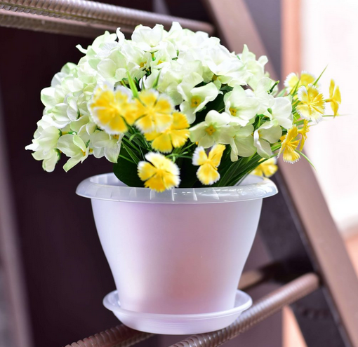 Горшок Гамма 1,6лит D-17см Прозрачный с поддоном