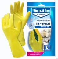 Перчатки Резиновые Чистый дом L (1кор/240шт) Перчатки Резиновые Чистый дом L (1кор/240шт)