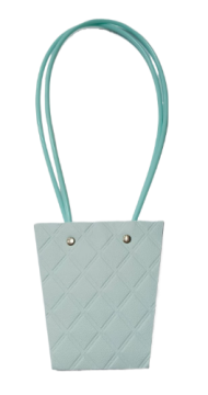 Сумочка для горшечных цветов 128*125мм Ромбы Голубая