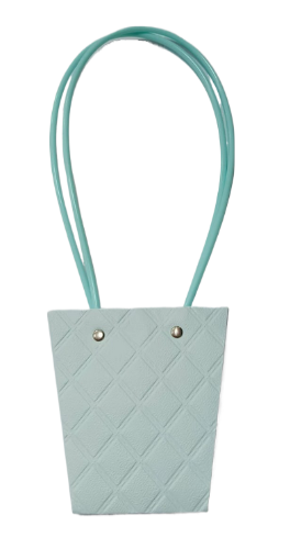 Сумочка для горшечных цветов 128*125мм Ромбы Голубая