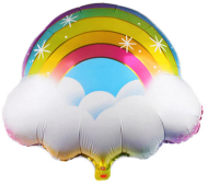 Шар фольгированный 22/56см Радуга в облаках Арт-4677050