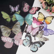 Бабочка цветная ПВХ Aрт-6729 (1уп/36шт) Цена за штуку