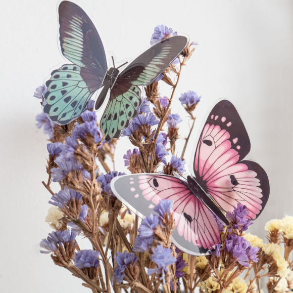 Бабочка цветная ПВХ Aрт-6729 (1уп/36шт) Цена за штуку