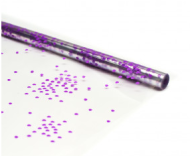 Пленка прозрачная с рисунком Поэмы Сиреневая 70см/200гр