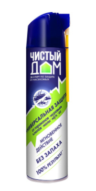 Аэрозоль от бытовых насекомых Чистый Дом 600мл (1уп/24шт) min 1шт Аэрозоль от бытовых насекомых Чистый Дом 600мл (1уп/24шт) min 1шт