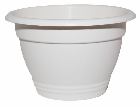 Горшок Приз 0,6лит Белый с поддоном (D-135мм)