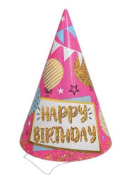 Колпак бумажный С Днем рождения Шары и Гирлянды 6шт Арт-2302949