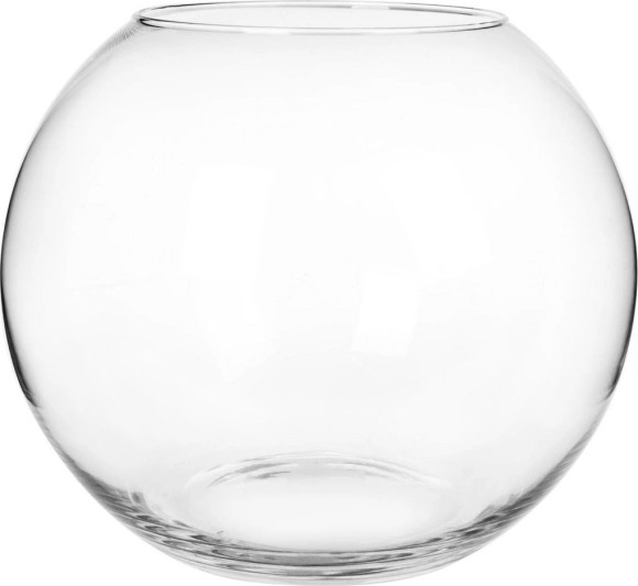 Ваза стеклянная Шаровая 1лит D-12см/Н-10см Арт-2066