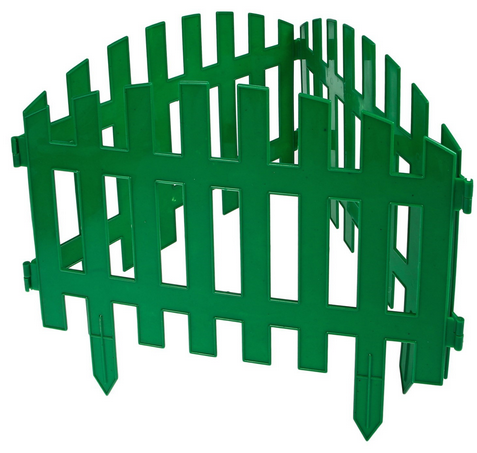 Заборчик пластиковый RENESSANS Зелёный 420*350мм (5секций)