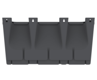 Горшок настенный Фитомодуль 590мм 3шт*2лит Графит (с прикорневым поливом)