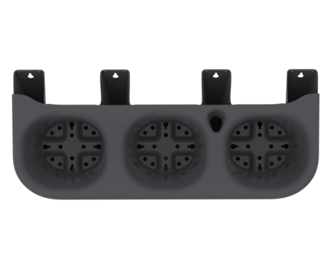 Горшок настенный Фитомодуль 590мм 3шт*2лит Графит (с прикорневым поливом)