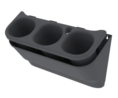 Горшок настенный Фитомодуль 590мм 3шт*2лит Графит (с прикорневым поливом)