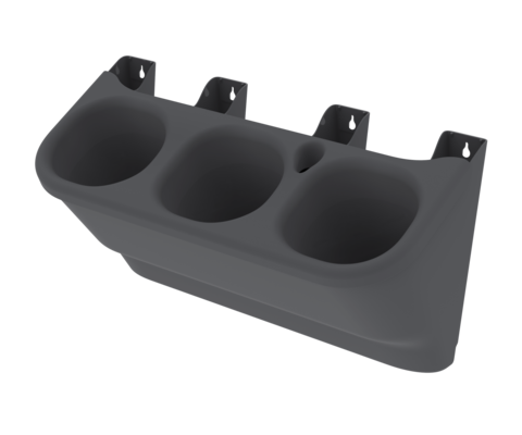 Горшок настенный Фитомодуль 590мм 3шт*2лит Графит (с прикорневым поливом)