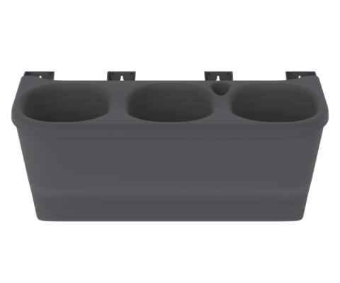 Горшок настенный Фитомодуль 590мм 3шт*2лит Графит (с прикорневым поливом)