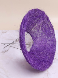 Каркас для букета 25см Сизаль Гладкий Фиолетовый