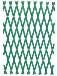 Решётка раздвижная пластиковая 200*80см Зелёная №-323