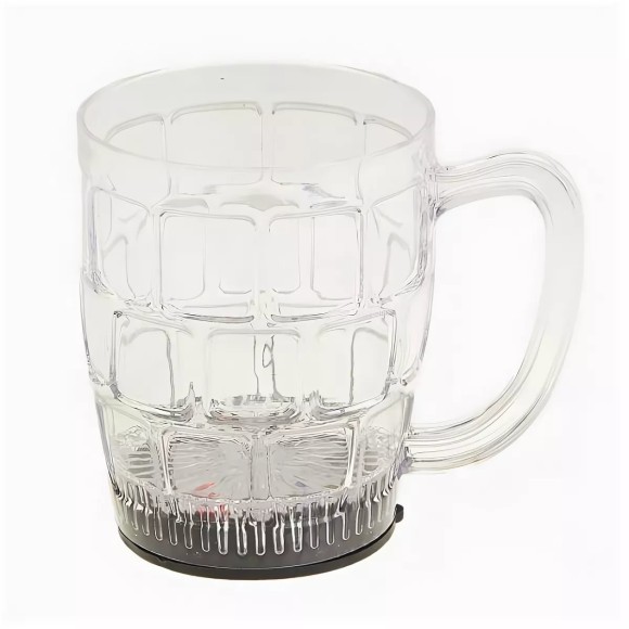 Кружка пластиковая Пивная Световая 380мл Арт-316003