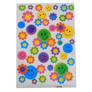 Пакет подарочный односторонний С Днем Рождения цветы Цена за набор 22*32см