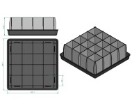 Ящик для рассады 16 ячеек 265*265мм (пластиковый) Арт-ЯР-16