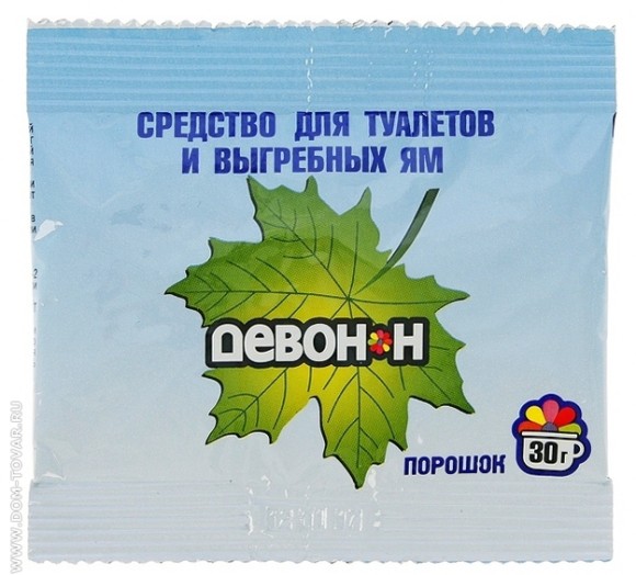 ДЕВОН-Н 30гр (1уп/200шт) Средство для биотуалетов, выгребных ям и септиков