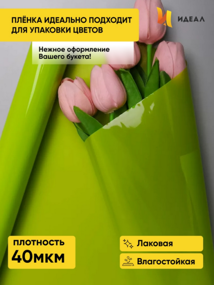 Пленка матовая Лак Салатовый 70см/10м Пленка матовая Лак Салатовый 70см/10м