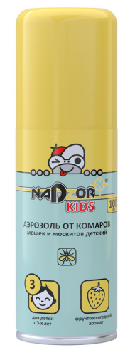 Аэрозоль от комаров Nadzor Детский 100мл (1уп/24шт) 1 ЭТАЖ