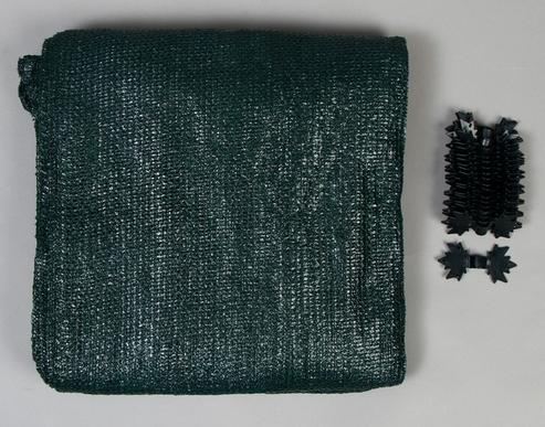 Сетка затеняющая 5×4м плотность 55г/м² Зелёная (в наборе 19 клипс) Арт-6301087