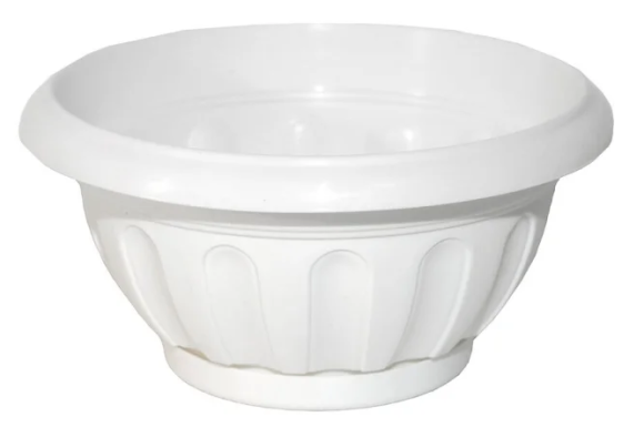 Горшок миска Ирис 3,7лит Белый (D-267мм)