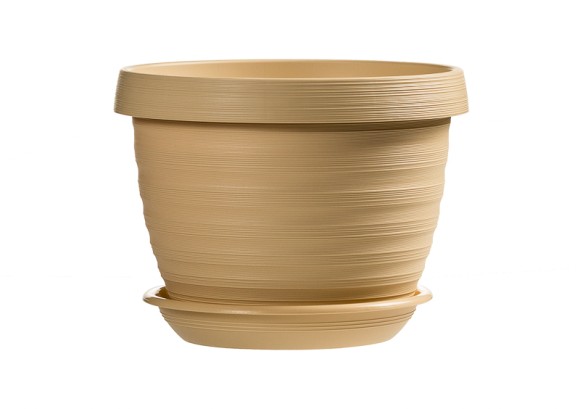 Горшок Толедо 2лит D-17см Крем с поддоном