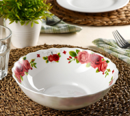 Тарелка керамическая Поэзия роз Глубокая Доляна Арт-1152148 D-20см