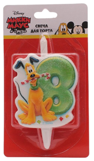 Свеча Цифра 8 Микки Маус 1318